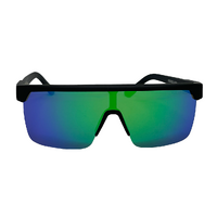 Mangrove Jacks Nefarious C11 Matte Black / Green Revo Polarised Lenses