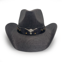 Rocko's Straw Hat Platinum Range Rebel Black