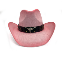 Rocko's Straw Hat Platinum Range Rebel Pink