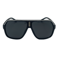 Mangrove Jacks Hamilton C5 Shiny Black w Shiny White Stripe / Smoke Polarised Lenses