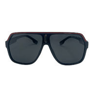 Mangrove Jacks Hamilton C7 Shiny Black w Shiny Red Stripe / Smoke Polarised Lenses