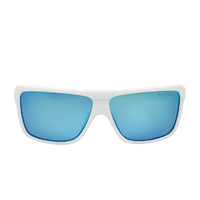 Mangrove Jacks Showtime C8 White w Temple Print / Ice Blue Revo Polarised Lenses