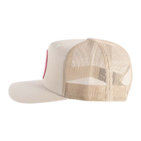 Ringers Western Signature Bull Trucker Cap Bone/Pink & Bone OSFM