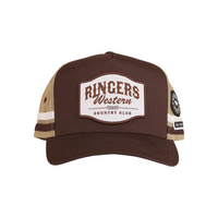 Ringers Western Country Club Deep Fit Trucker Cap Saddle Brown OSFM