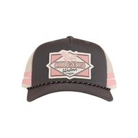 Ringers Western Hometown Trucker Cap Charcoal/Rosey OSFM
