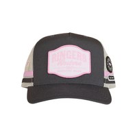 Ringers Western Country Club Deep Fit Trucker Cap Ballet Pink/Charcoal OSFM