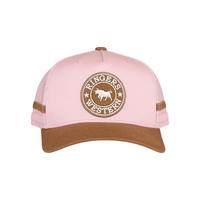 Ringers Western McCoy Kids Trucker Cap Pink/Clay