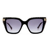 Camilla Here Comes Trouble CAM2531057 Black w Gold Glitter Leopard / Cool Smoke Gradient Lenses