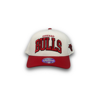 Mitchell & Ness Chicago Bulls Flexfit 110 Team Arch White Cream/Red OSFM