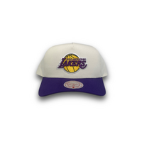 Mitchell & Ness Los Angeles Lakers Pro Pinch Core Two Tone White Cream/Purple OSFM