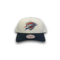 Mitchell & Ness Oklahoma City Thunder Pro Pinch Core Two Tone White Cream/Navy OSFM