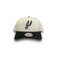 Mitchell & Ness San Antonio Spurs Pro Pinch Core Two Tone White Cream/Black OSFM