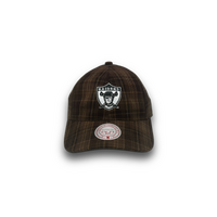 Mitchell & Ness Oakland Raiders Low Pro Checked Brown OSFM