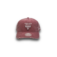 Mitchell & Ness Chicago Bulls Origins Distressed Washed Red OSFM