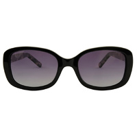 Bill Bass Millicent 28357 Black w Black Demi / Grey Gradient Polarised Lenses