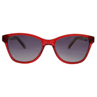 Bill Bass Olympia 28366 Red w Red Brown Pattern / Grey Gradient Polarised Lenses