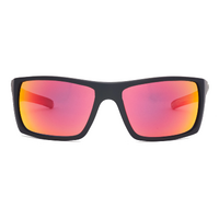 Dirty Dog Primp 53535 Satin Black / Red Mirror Polarised Lenses