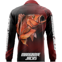 Kids Fishing Shirt Mangrove Jack Black Available in Various Sizes