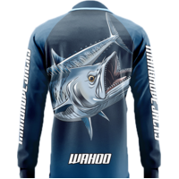 Mangrove Jacks Fishing Shirt Wahoo Blue Available In Various Sizes