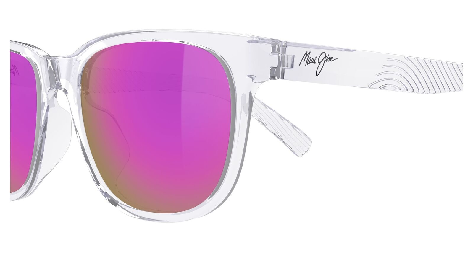 Maui Jim Puali Asian Fit P365-05 Shiny Transparent Crystal / Maui Sunrise Polarised Lenses