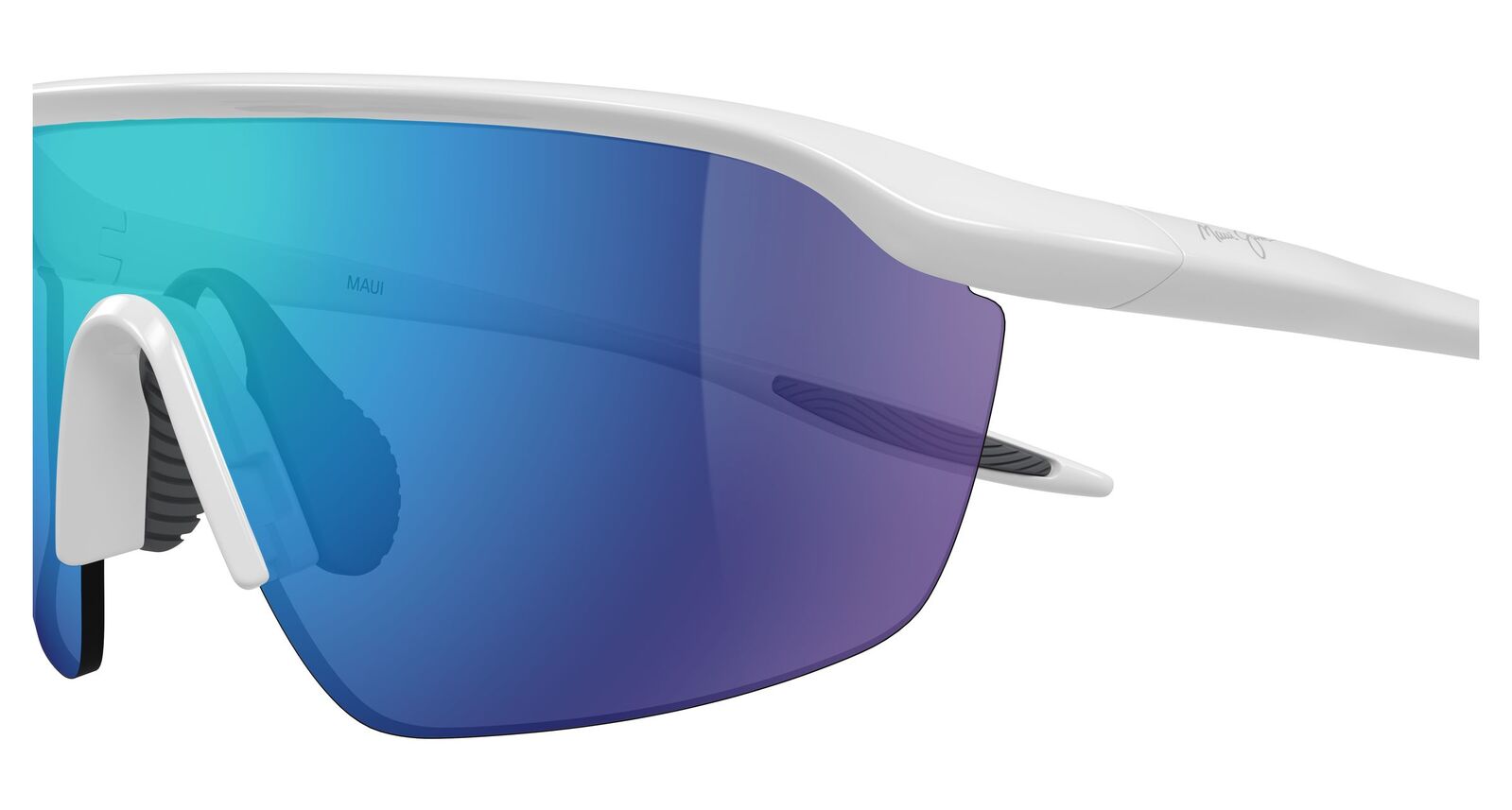 Maui Jim Miona B374-05 Shiny Solid White / Blue Hawaii Polarised Lenses