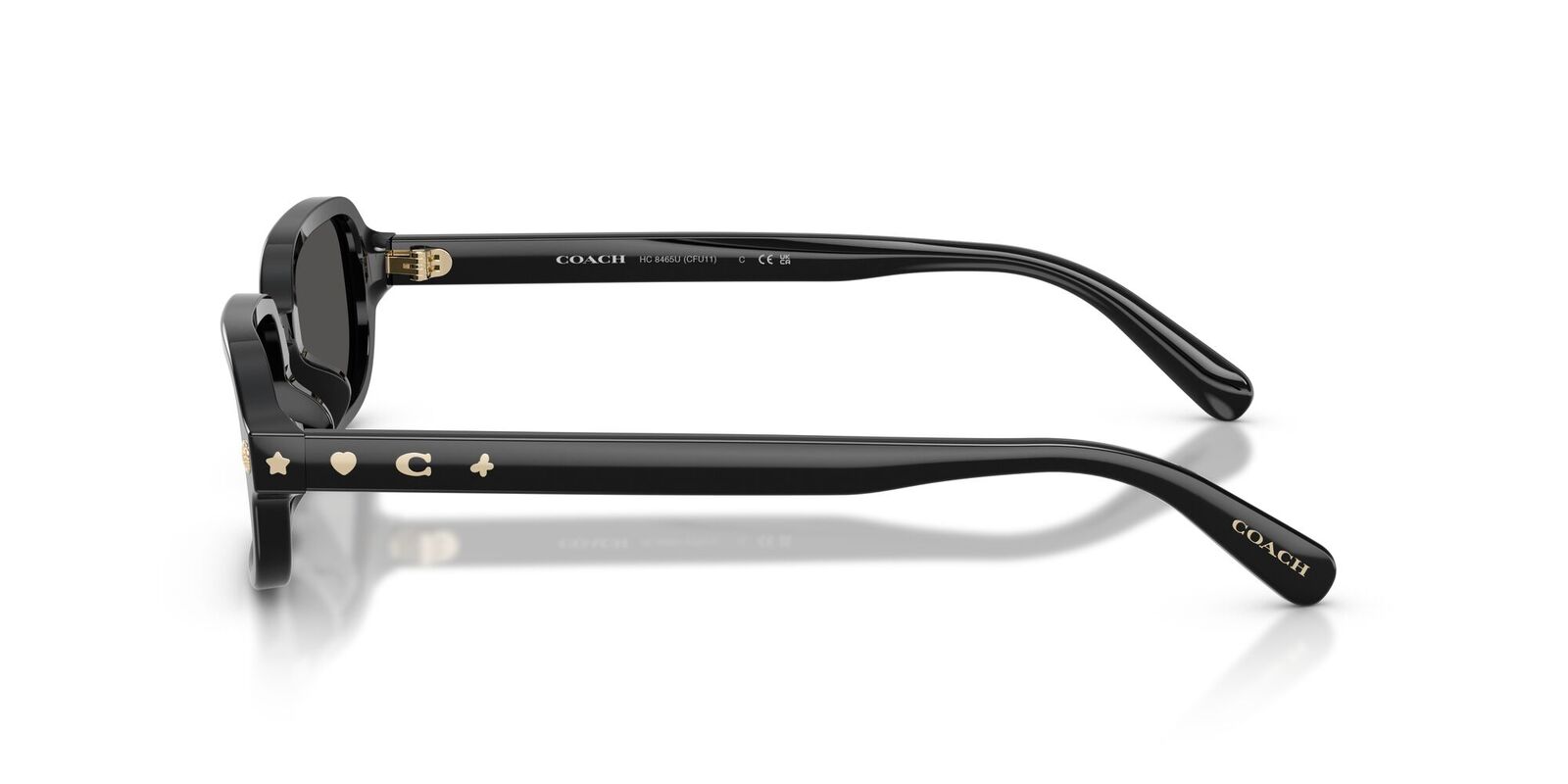 Coach CFU11 HC8465U 500287-51 Black / Grey Solid Lenses