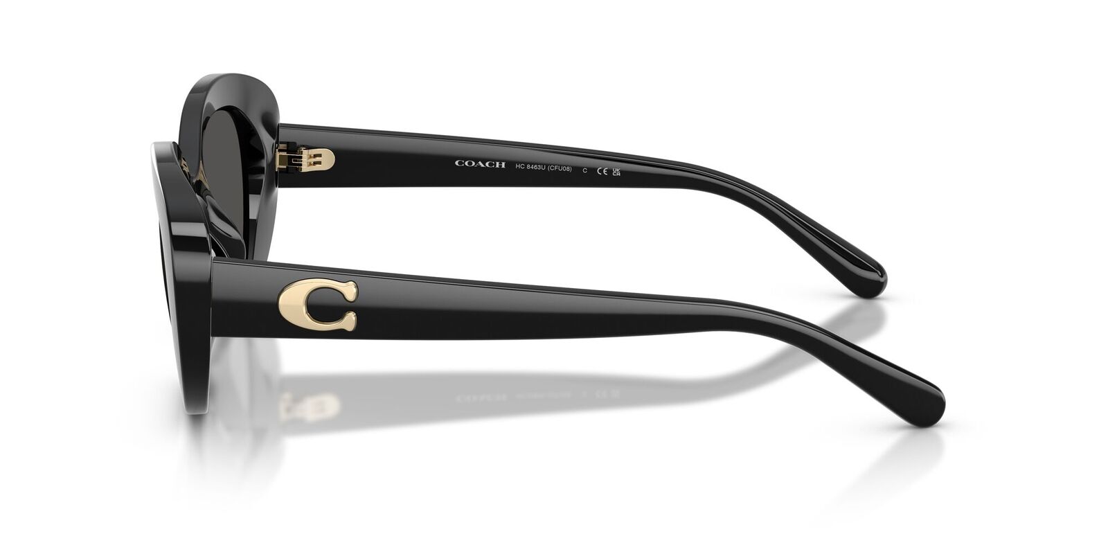 Coach CFU08 HC8463U 500287-51 Black / Grey Solid Lenses