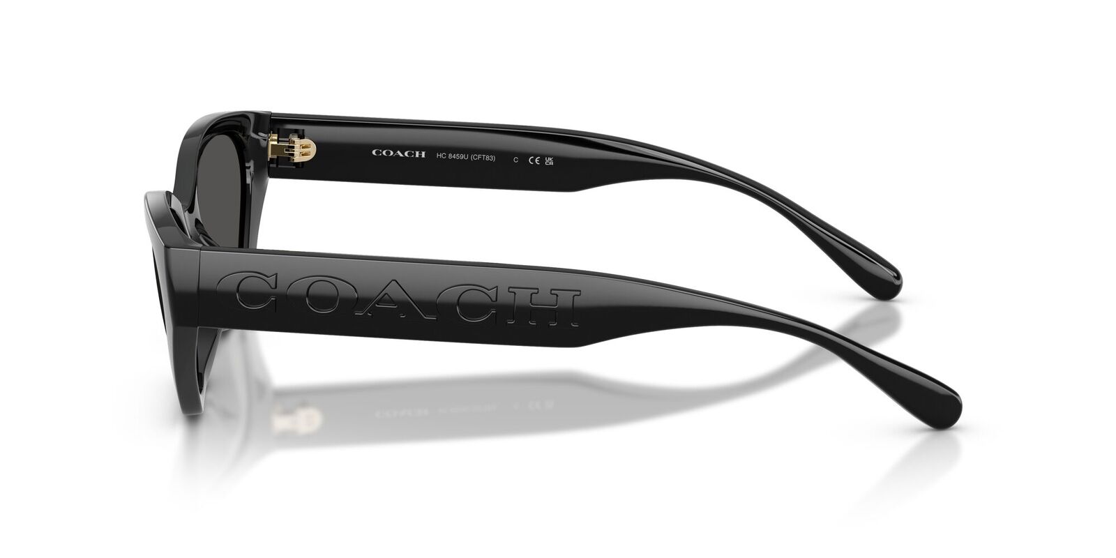 Coach CFT83 HC8459U 500287-55 Black / Grey Solid Lenses