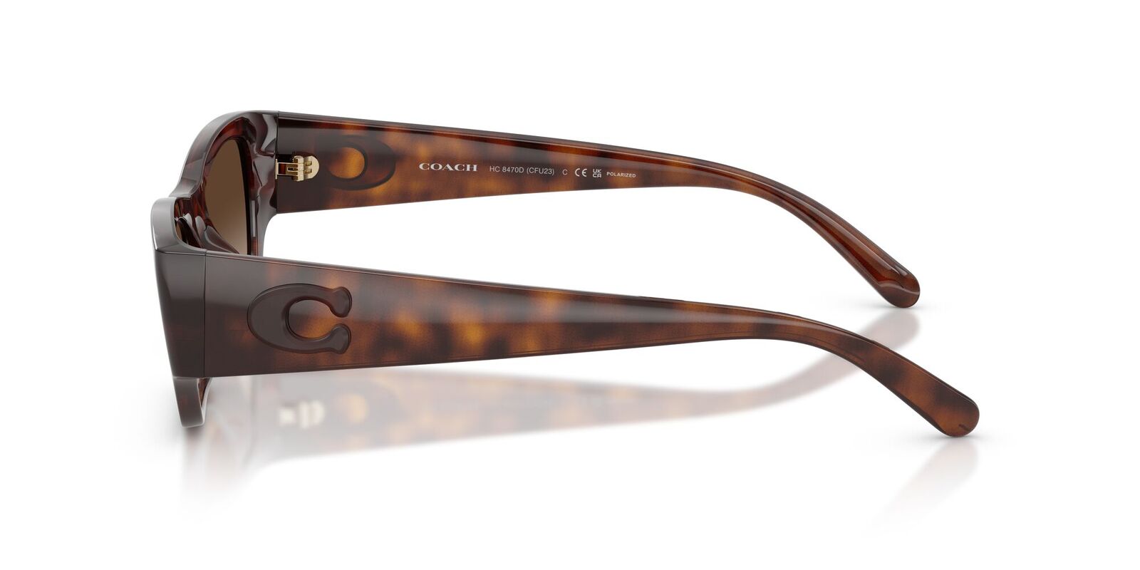 Coach CFU16 HC8470D 512087-55 Dark Tortoise / Brown Gradient Polarised Lenses