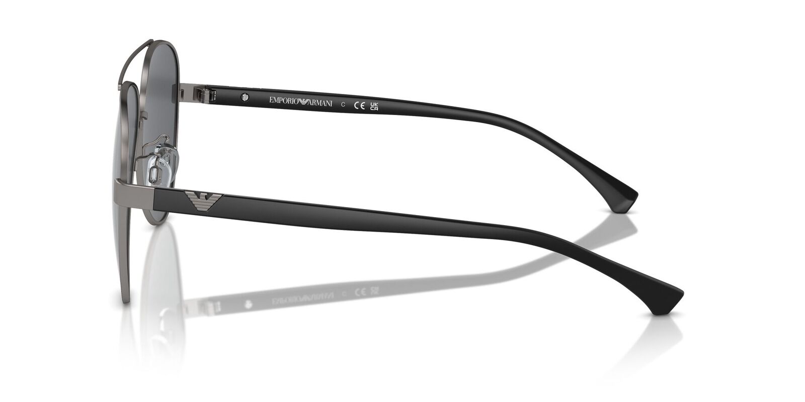 Emporio Armani EA2046D 30036G 62 Matte Gunmetal Black Mirror Lenses