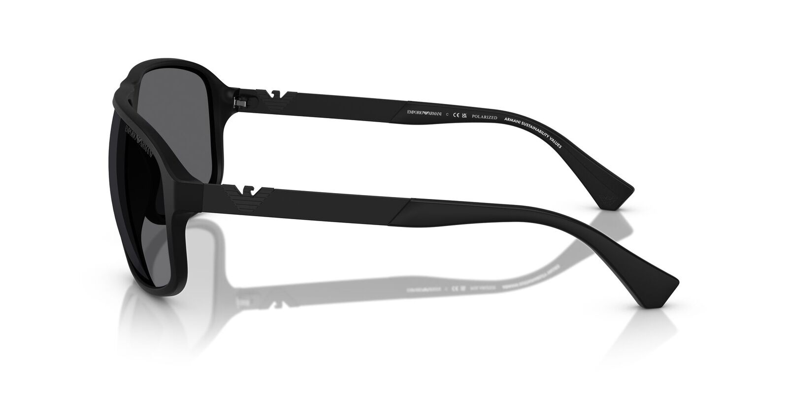 Emporio Armani EA4029 5001T3 64 Matte Black Grey Polarised Lenses