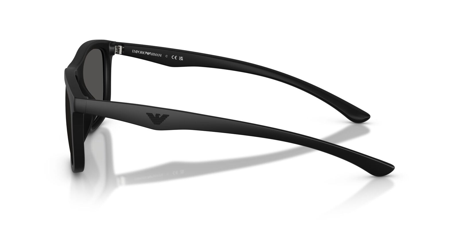 Emporio Armani EA4277U 500187-57 Matte Black Rubber / Dark Grey Lenses