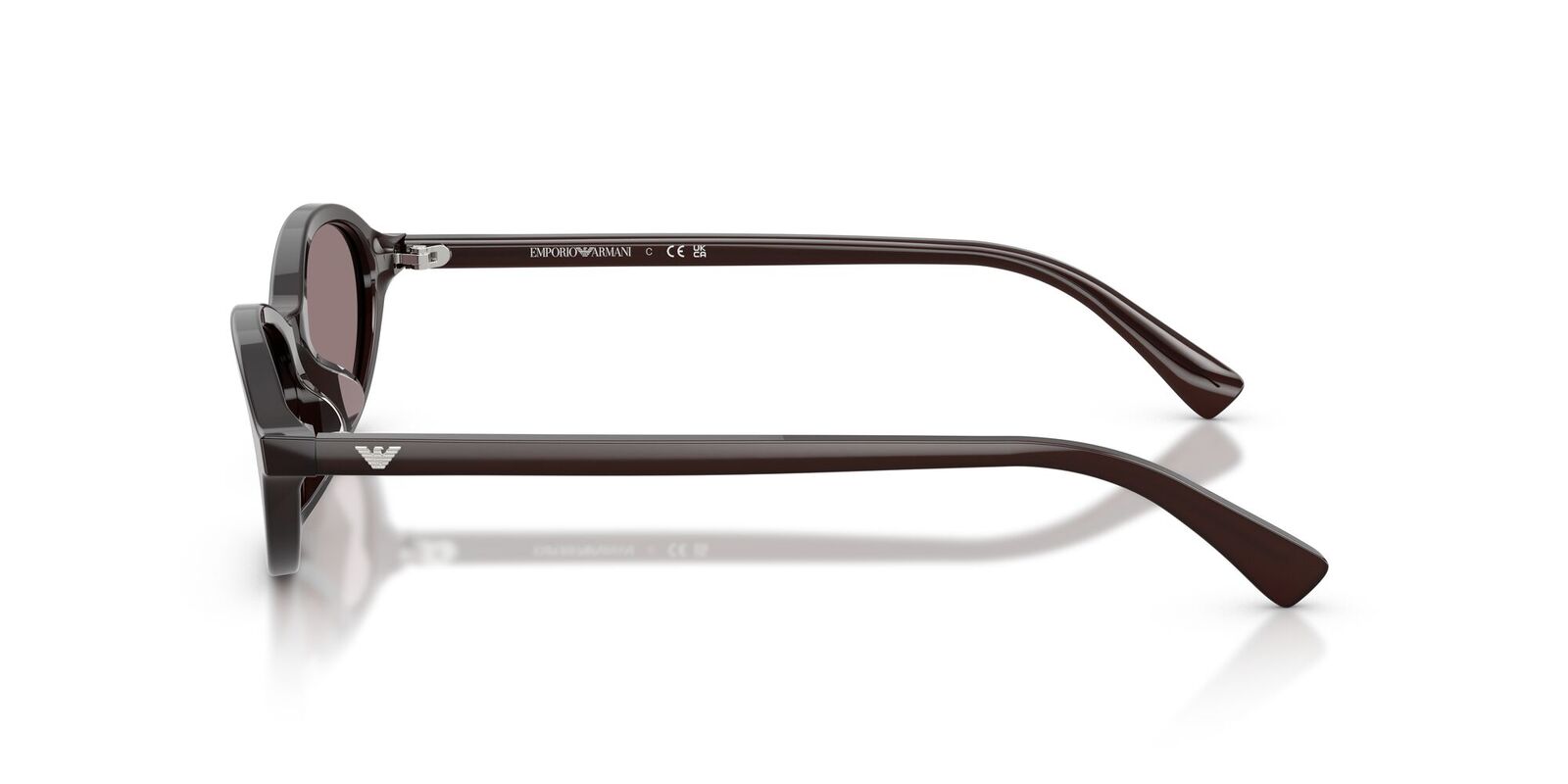 Emporio Armani EA4281U 64547N-52 Shiny Opal Brown / Dark Purple Lenses