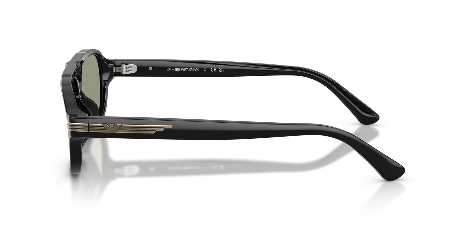 Emporio Armani EA4285U 5017/2-56 Shiny Black / Green Lenses