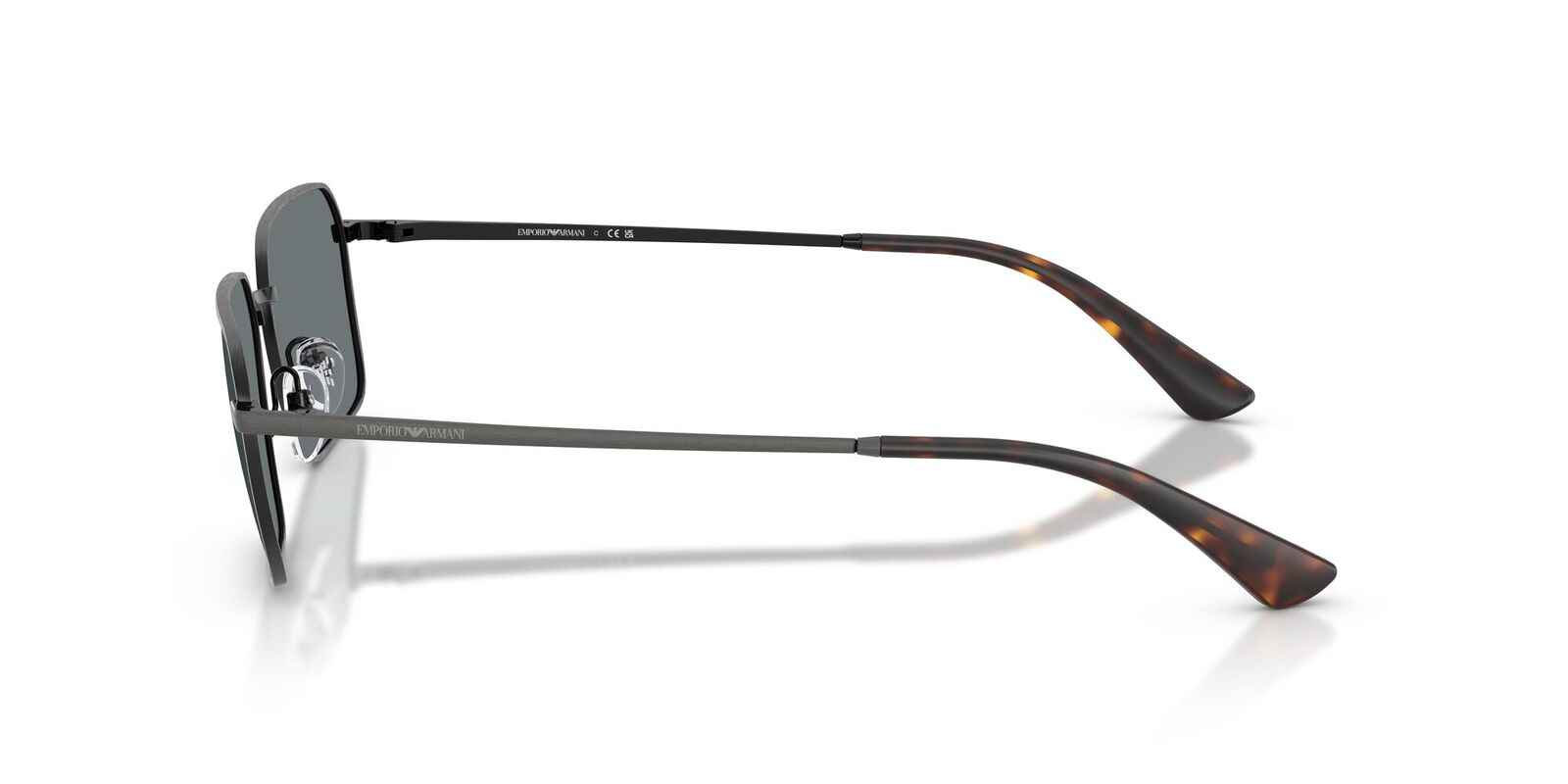 Emporio Armani EA2178 344480-54 Matte Anticate Silver / Dark Blue Lenses