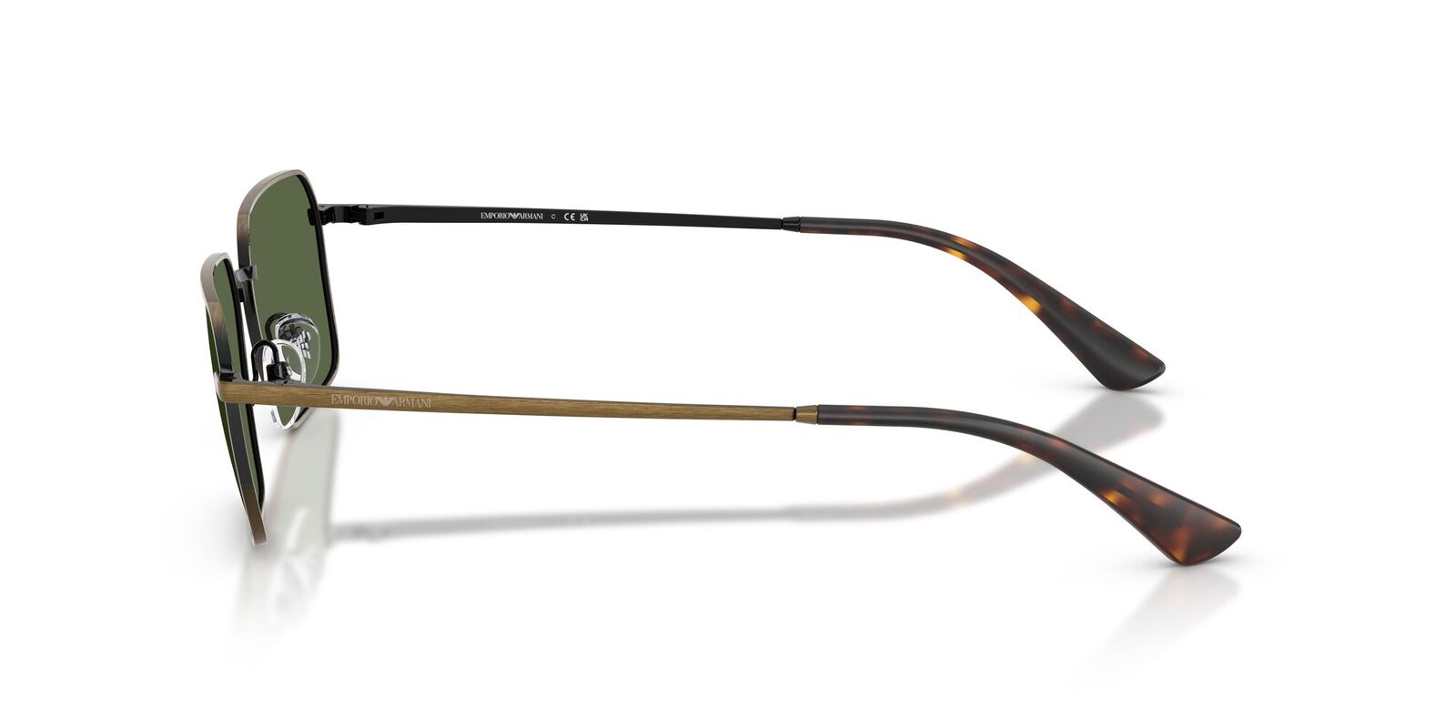 Emporio Armani EA2178 344671-54 Shiny Anticate Gold / Dark Green Lenses