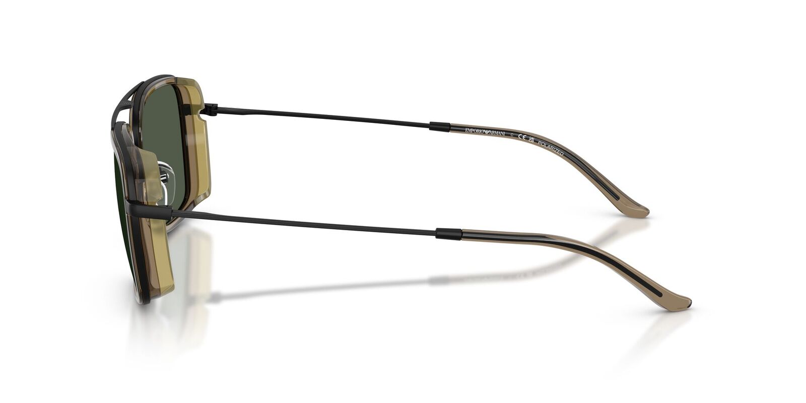 Emporio Armani EA2162 30019A-54 Matte Black / Dark Green Polarised Lenses