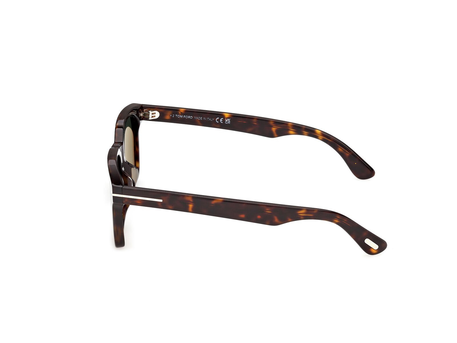Tom Ford Hayden-02 FT1403-F 52N Dark Havana / Green Lenses