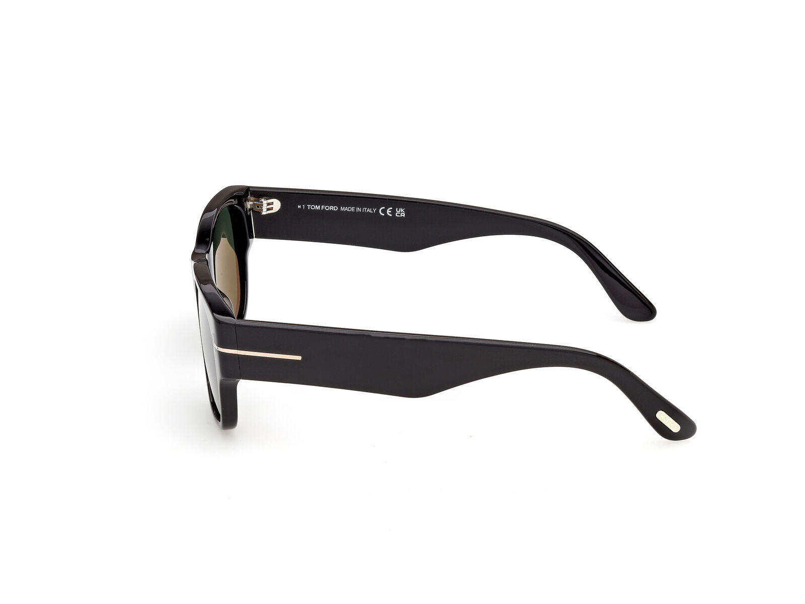 Tom Ford Cassius-02 FT1405 01N Shiny Black / Green Lenses