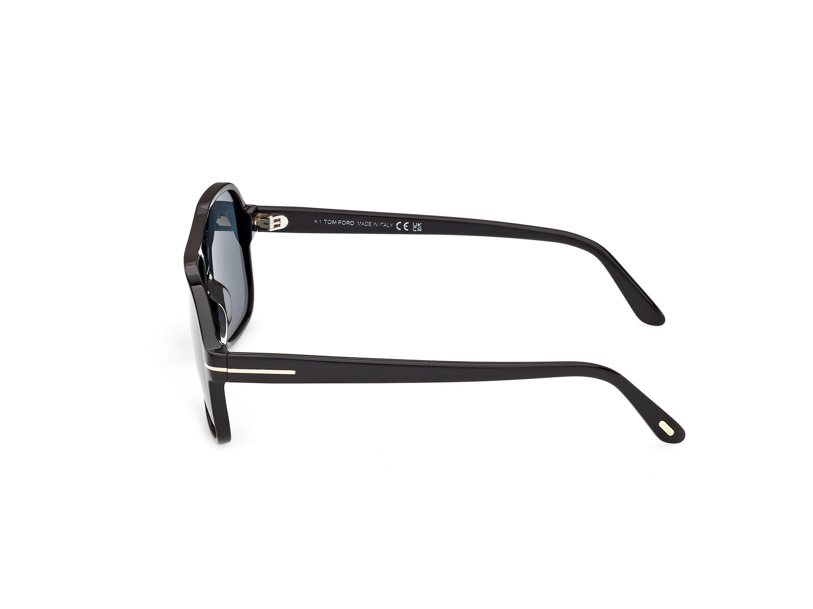 Tom Ford Madison-02 FT1406 01V Shiny Black / Blue Lenses