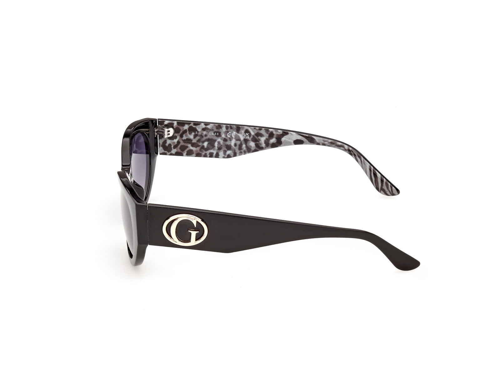 Guess GU00362 01B Shiny Black  / Smoke Gradient Lenses