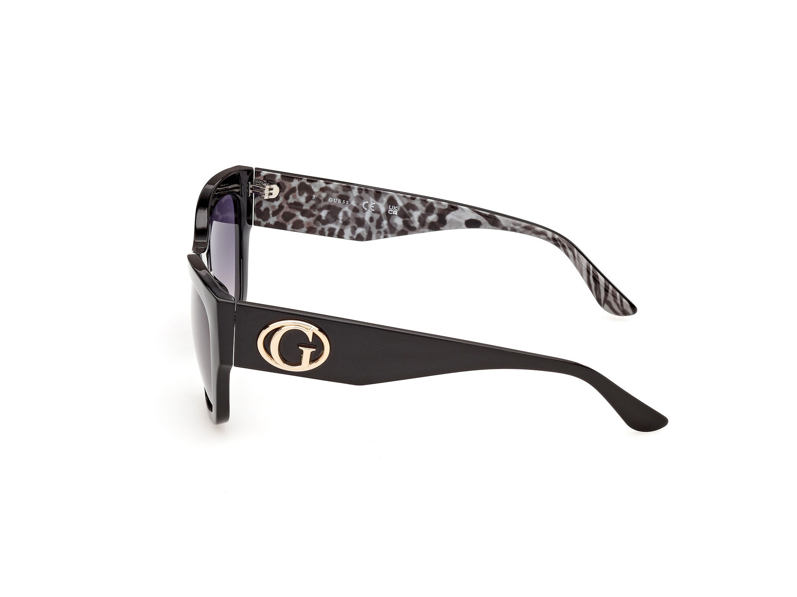 Guess GU00363 01B Shiny Black  / Smoke Gradient Lenses