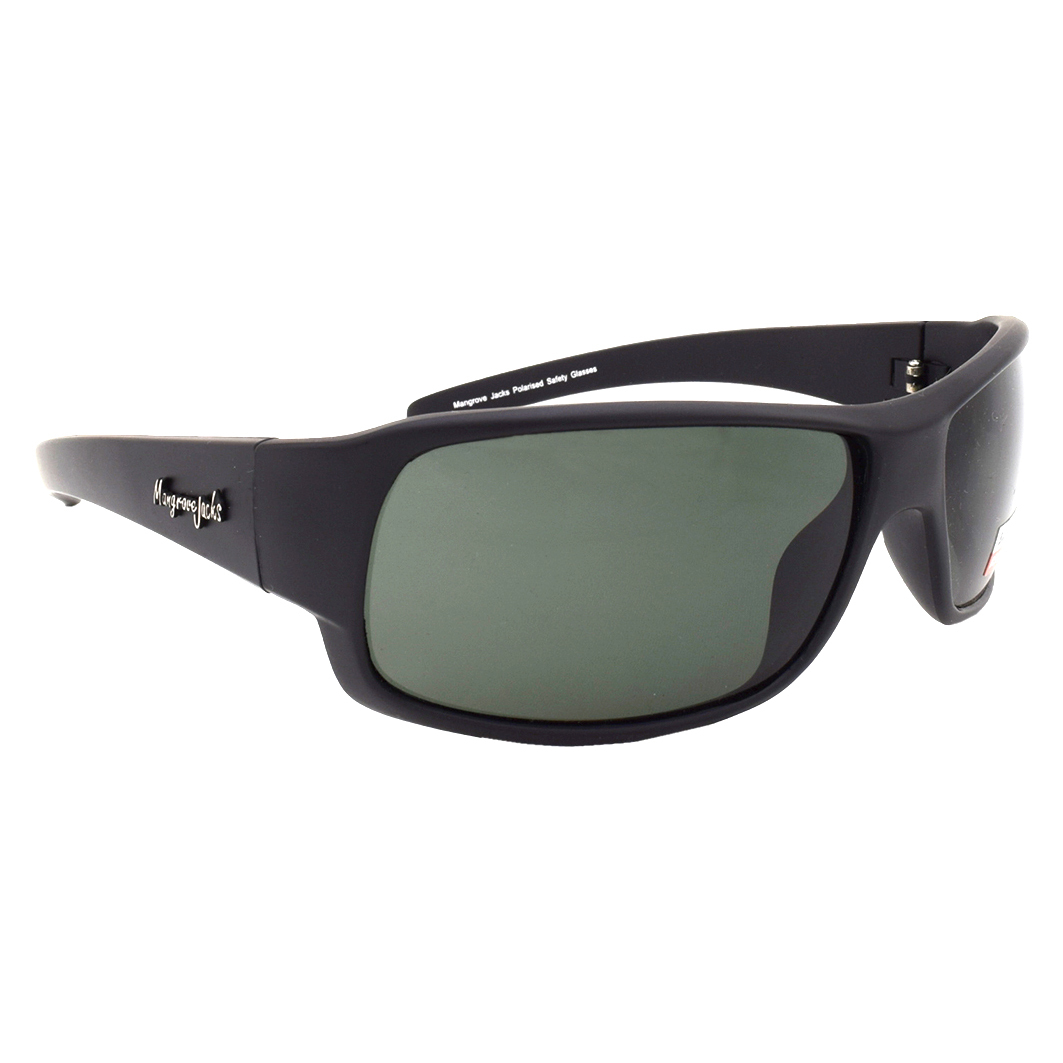 Mangrove Jacks Safety Glasses Layback C1 Black / Smoke Polarised Lenses