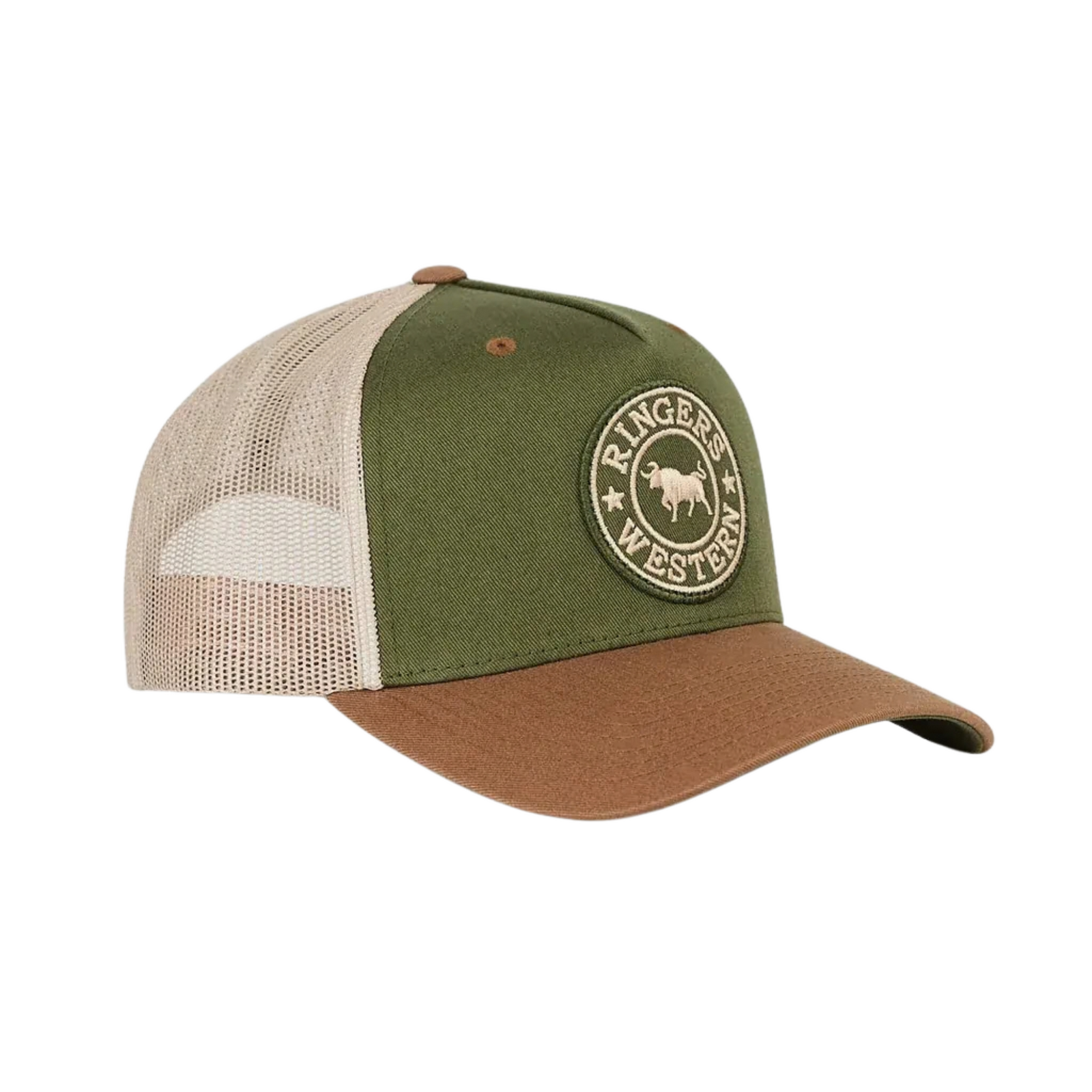 Ringers Western Signature Bull Trucker Cap Olive/Tan OSFM