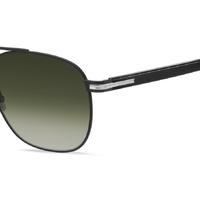 Hugo Boss BOSS 1723/S K87 9K 56 Matte Black Silver / Green Mirror Lenses