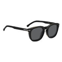 Hugo Boss BOSS 1725/G/CS QF6 M9 51 Black Stripe / Grey Polarised Lenses