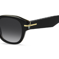 Hugo Boss BOSS 1717/S QF6 1I 48 Black Stripe / Grey Gradient Lenses