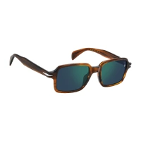 David Beckham DB 1179/S EX4 MT 51 Brown Horn / Green Mirror Lenses