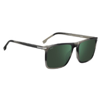 Hugo Boss BOSS 1750/G/S 2W8 MT 56 Grey Horn / Green Mirror Lenses