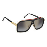 Carrera CA 1053/S/TI OIT FQ 60 Black Red / Grey Gradient w Gold Mirror Lenses